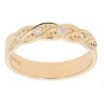 18ct Yellow Gold 0.05ct Diamond Twist Ring
