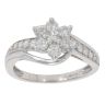 9ct White Gold 0.65ct Diamond Cluster Ring
