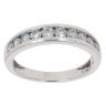 18ct White Gold 0.50ct Brilliant Cut Diamond Half Eternity Ring