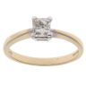 18ct Yellow Gold 0.50ct Tinted Princess Cut Diamond Solitaire Ring