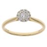 18ct Yellow Gold 0.27ct Brilliant Cut Diamond Cluster Ring