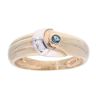 9ct Yellow Gold 0.05ct Diamond And Sapphire Ring