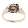 9ct Yellow Gold Smoky Quartz Single Stone Ring