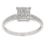 9ct White Gold 0.33ct Diamond Cluster Ring