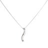 18ct White Gold 0.10ct Diamond Wave Pendant And Chain 18"