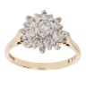9ct Yellow Gold 0.60ct Brilliant Cut Diamond Cluster Ring