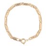 14ct Yellow Gold Greek Key Bar Link Bracelet 8.5"