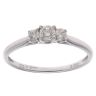 9ct White Gold 0.33ct Diamond Trilogy Ring