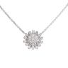 18ct White Gold 0.60ct Diamond Sunflower Pendant 18"