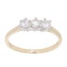 9ct Yellow Gold 0.50ct Brilliant Cut Diamond Trilogy Ring