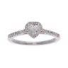 18ct White Gold 0.50ct Heart Shaped Diamond Cluster Ring