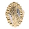 14ct Yellow Gold Greek Key Patterned Marquise Fancy Ring