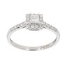 18ct White Gold 0.50ct Princess And Brilliant Cut Diamond Cluster Ring