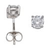 Lab Grown Platinum 1.00ct Brilliant Cut Diamond Solitaire Studs