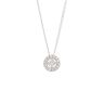 Sterling Silver Round Cubic Zirconia Halo Pendant