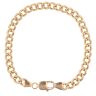 9ct Yellow Gold Plain Curb Bracelet 8"
