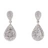 Platinum 1.42ct Pear Pie Cut Diamond Drop Earrings