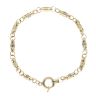 14ct Yellow and White Gold Greek Key Belcher Bracelet 8.5"