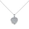 Silver Patterned Heart Pendant And Chain 18" By Icesia