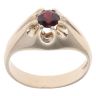 9ct Yellow Gold Garnet Signet Ring