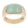 9ct Yellow Gold 0.10ct Diamond and Jade Dress Ring