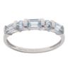 9ct White Gold Cubic Zirconia Five Stone Ring