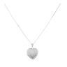 Silver Heart Locket Pendant and Chain 20" by Icesia