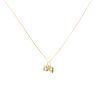9ct Yellow Gold Double Heart Pendant And 16" Chain