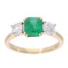 18ct Yellow Gold Emerald and 0.65ct Diamond Ring