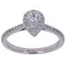 18ct White Gold 0.51ct Pear Cut And Brilliant Cut Diamond Cluster Ring