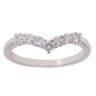 9ct White Gold 0.48cts Diamond Wishbone Ring by Anya Belle