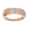 18ct Rose Gold 0.50ct Diamond Crossover Ring