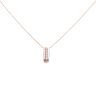 9ct White and Rose Gold Cubic Zirconia Fancy Pendant and Chain 18"