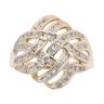 9ct Yellow Gold 0.50ct Diamond Lattice Crossover Ring