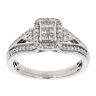 18ct White Gold 0.41ct Princess Cut Diamond Cluster Ring