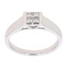 9ct White Gold 0.33ct Princess Cut Diamond Cluster Ring