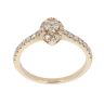 9ct Yellow Gold Diamond Marquise Cluster Ring by Anya Belle