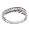 9ct White Gold 0.25ct Diamond Crossover Ring