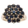 9ct Yellow Gold Sapphire Cluster Ring