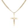 9ct Yellow Gold Crucifix Pendant and Chain 20"