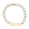 9ct Yellow Gold Plain ID Bracelet 8"