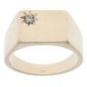 9ct Yellow Gold 0.05ct Diamond Signet Ring