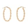 9ct Yellow Gold Twist Hoop Earrings
