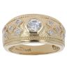14ct Yellow Gold Cubic Zirconia Signet Ring