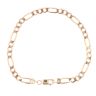 9ct Yellow Gold Figaro Bracelet 8"