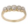 14ct Yellow Gold 0.40ct Brilliant Cut Diamond Five Stone Ring