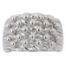 Silver Five Row Keeper Ring By Icesia