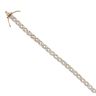 9ct Yellow Gold 1.75ct Brilliant Cut Diamond Two Row Bracelet 6.5"