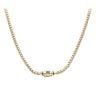14ct Yellow Gold Monaco Cube Plain Lock Chain 24"