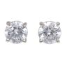 Lab Grown 9ct White Gold 1.70ct Diamond Solitaire Stud Earrings